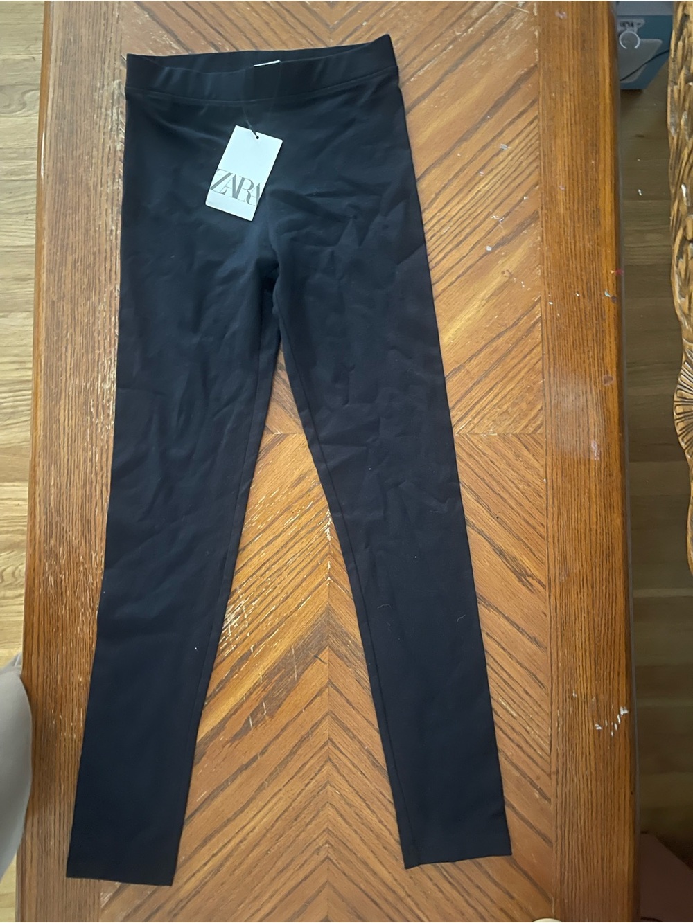 Zara Kids Black Leggings with Elastic Waistband